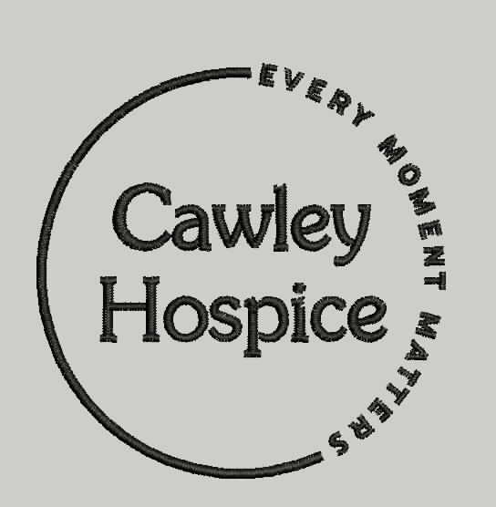 Custom embroidered Cawley Hospice logo