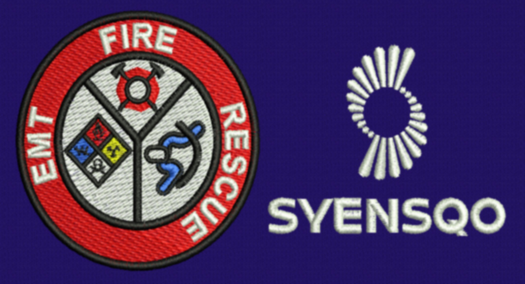 Custom embroidered fire department logo