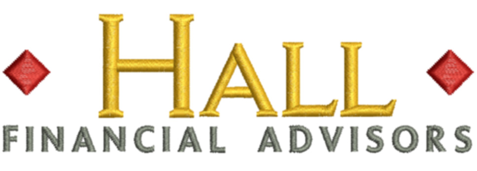 Custom embroidered Hall Financial logo